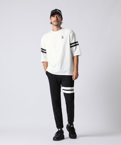 Psycho Bunny（サイコバニー）の「[EC限定]スリーブライン ビッグシルエット Tシャツ（Tシャツ/カットソー・メンズ・ブラック/グレイッシュベージュ/ホワイト・SMALL/MEDIUM/LARGE/X-LARGE）」の10枚目の写真