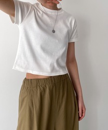 CANAL JEAN | El mar(エルマール) サーマルクロップド半袖Tシャツ(Tシャツ/カットソー)