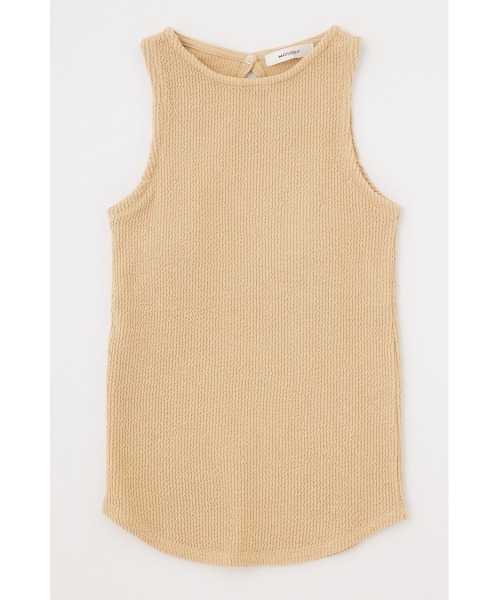 MOUSSY(マウジー)の「OPEN BACK MIDDLE NECK トップス(タンクトップ・レディース・ベージュ/ブラック/マジェンタ・FREE)」の3枚目の写真