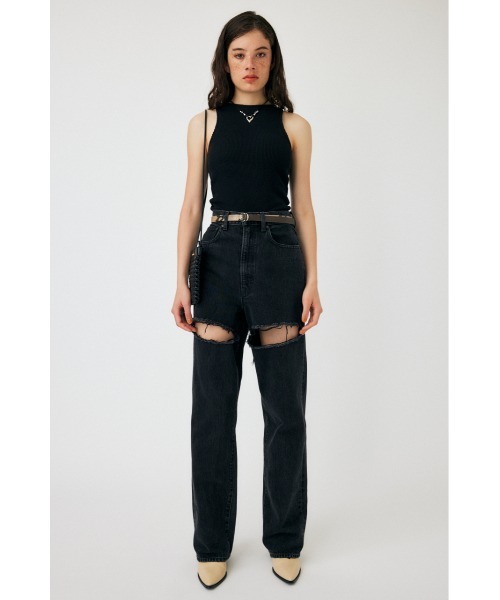 MOUSSY(マウジー)の「OPEN BACK MIDDLE NECK トップス(タンクトップ・レディース・ベージュ/ブラック/マジェンタ・FREE)」の7枚目の写真