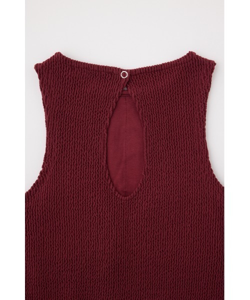 MOUSSY(マウジー)の「OPEN BACK MIDDLE NECK トップス(タンクトップ・レディース・ベージュ/ブラック/マジェンタ・FREE)」の6枚目の写真
