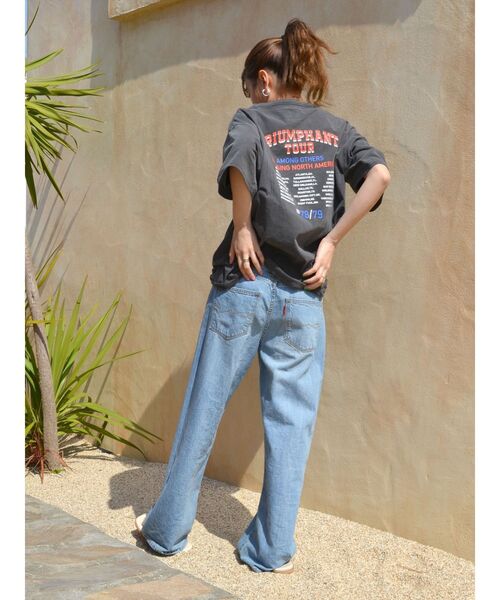 Ungrid（アングリッド）の「ツアーロゴルーズTee（Tシャツ/カットソー・レディース・イエロー/オレンジ/オフホワイト/チャコールグレー/ブルー・FREE）」の12枚目の写真