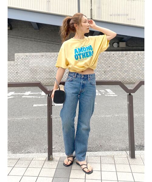 Ungrid（アングリッド）の「ツアーロゴルーズTee（Tシャツ/カットソー・レディース・イエロー/オレンジ/オフホワイト/チャコールグレー/ブルー・FREE）」の19枚目の写真