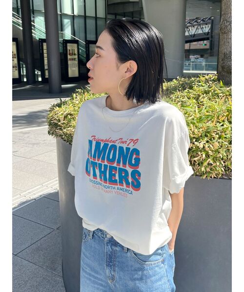 Ungrid（アングリッド）の「ツアーロゴルーズTee（Tシャツ/カットソー・レディース・イエロー/オレンジ/オフホワイト/チャコールグレー/ブルー・FREE）」の20枚目の写真