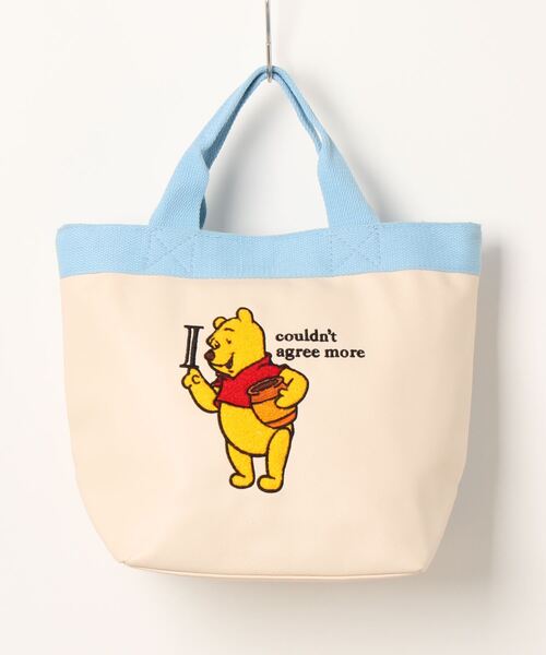 Disney(ディズニー)の「Disney POOH ミニトートバッグ(トートバッグ・レディース・ホワイト×ブルー/ホワイト×レッド/ホワイト×イエロー・FREE)」の1枚目の写真