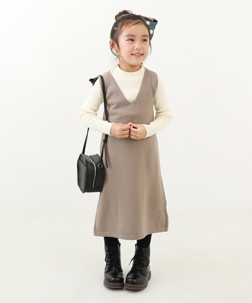 devirock（デビロック）の「洗える チクチクしない素肌ニット リブハイネック プルオーバー（ニット/セーター・キッズ・ダークブルー/オフホワイト/レッド系1/ブラック/グレー系/ダークグリーン/グレー系その他/ホワイト系その他/チャコール/ピンク系3・120cm/110cm/140cm/150cm/100cm/160cm/130cm）」の11枚目の写真