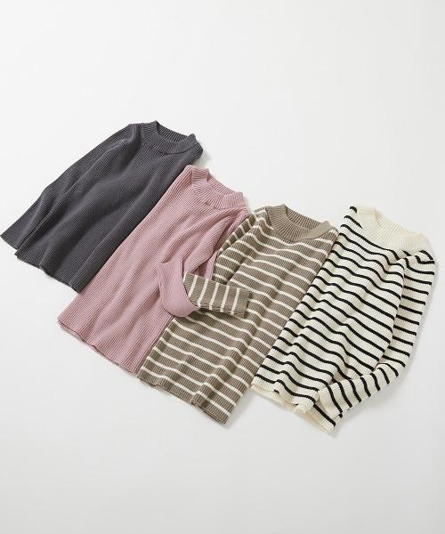 devirock（デビロック）の「洗える チクチクしない素肌ニット リブハイネック プルオーバー（ニット/セーター・キッズ・ダークブルー/オフホワイト/レッド系1/ブラック/グレー系/ダークグリーン/グレー系その他/ホワイト系その他/チャコール/ピンク系3・120cm/110cm/140cm/150cm/100cm/160cm/130cm）」の18枚目の写真