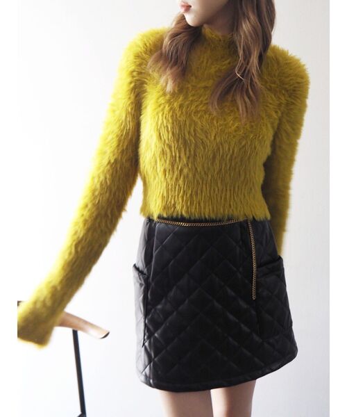 EVRIS（エヴリス）の「フェザーヤーンコンパクトニット（ニット/セーター・レディース・マスタード/ホワイト/ブルー/ブラック・FREE）」の18枚目の写真