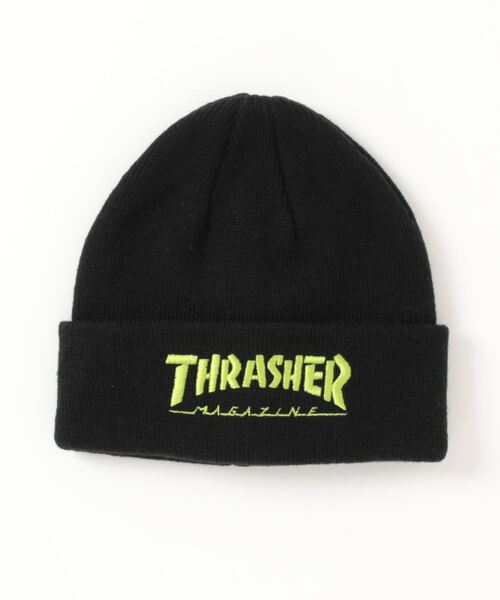 THRASHER(スラッシャー)の「THRASHER/スラッシャー キッズ MAG LOGO 平編みビーニー(ニットキャップ/ビーニー・キッズ・ブラック系その他2/ブラック系その他/ブラック系その他3・54㎝)」の3枚目の写真