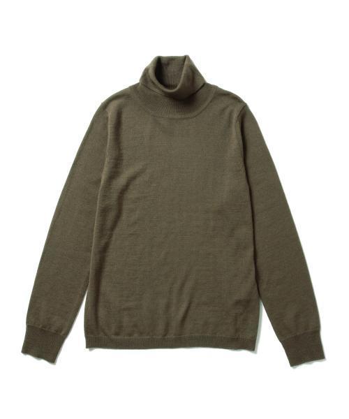 BEAMS BOY(ビームスボーイ)の「BEAMS BOY / 14G ムジ タートル ロングスリーブ(ニット/セーター・レディース・ナチュラル/ブラック/オリーブ/ブルー・ONE SIZE)」の5枚目の写真