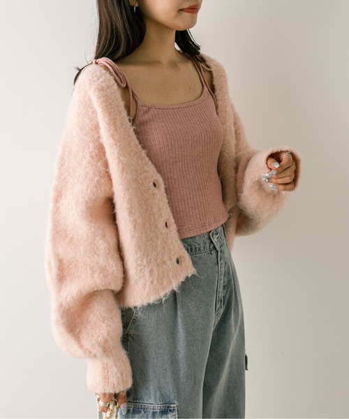 OLIVE des OLIVE(オリーブデオリーブ)の「リボンキャミソール 1032060170(キャミソール・レディース・ブラック/オフホワイト/ピンク/ラベンダー/ライトベージュ/チャコールグレー/サックスブルー/トップグレー・FREE)」の15枚目の写真