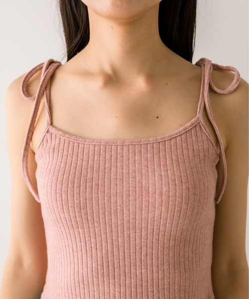 OLIVE des OLIVE(オリーブデオリーブ)の「リボンキャミソール 1032060170(キャミソール・レディース・ブラック/オフホワイト/ピンク/ラベンダー/ライトベージュ/チャコールグレー/サックスブルー/トップグレー・FREE)」の20枚目の写真