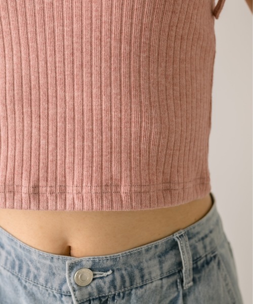 OLIVE des OLIVE(オリーブデオリーブ)の「リボンキャミソール 1032060170(キャミソール・レディース・ブラック/オフホワイト/ピンク/ラベンダー/ライトベージュ/チャコールグレー/サックスブルー/トップグレー・FREE)」の22枚目の写真