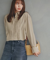 N.（N. Natural Beauty Basic） | 【川津明日香さん着用】◆クロップドピンタックシャツ(シャツ/ブラウス)