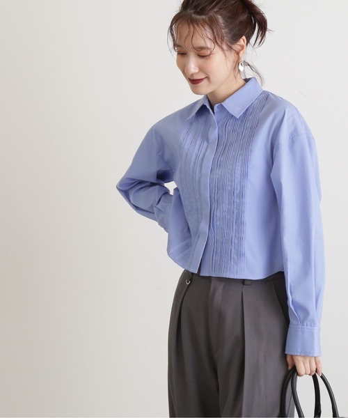 新品♥️N. Natural Beauty Basic ピンタックシャツ ブルー 新品♥️N. Natural Beauty Basic ピンタックシャツ ブルー