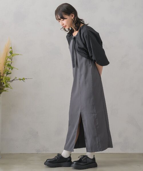 RETRO GIRL(レトロガール)の「【セットアイテム】ベルトボレロsetワンピ(ワンピース・レディース・ブラック/ブラウン/ベージュ・FREE)」の6枚目の写真