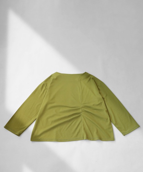 antiqua(アンティカ)の「タックデザイントップス(Tシャツ/カットソー・レディース・マスタード/ブラック・FREE)」の20枚目の写真