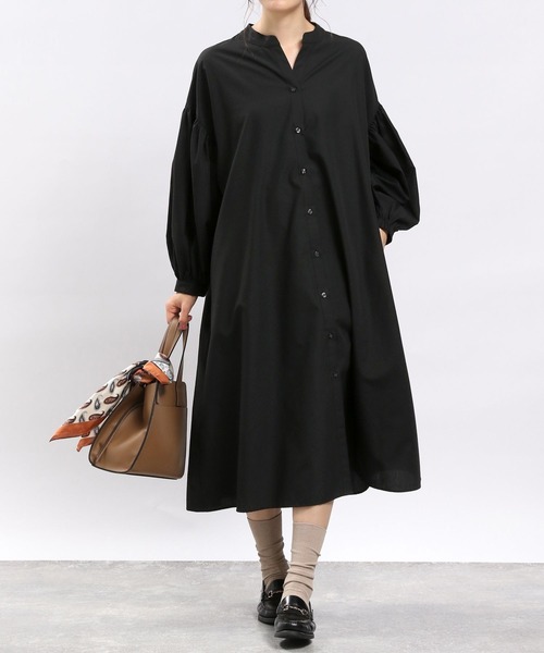 GLOBAL WORK Smile Seed Store（グローバルワーク スマイルシードストア）の「袖ボリュームシャツワンピース/704221（シャツワンピース・レディース・グレー/ブラック/ブルー系その他5/ブルー系その他4・X-LARGE/MEDIUM/SMALL/LARGE）」の6枚目の写真