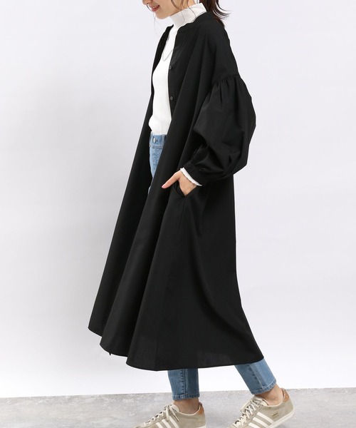 GLOBAL WORK Smile Seed Store（グローバルワーク スマイルシードストア）の「袖ボリュームシャツワンピース/704221（シャツワンピース・レディース・グレー/ブラック/ブルー系その他5/ブルー系その他4・X-LARGE/MEDIUM/SMALL/LARGE）」の10枚目の写真