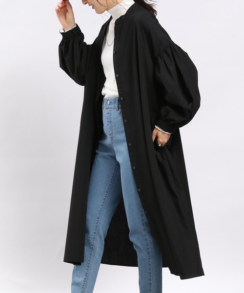 GLOBAL WORK Smile Seed Store（グローバルワーク スマイルシードストア）の「袖ボリュームシャツワンピース/704221（シャツワンピース・レディース・グレー/ブラック/ブルー系その他5/ブルー系その他4・X-LARGE/MEDIUM/SMALL/LARGE）」の11枚目の写真