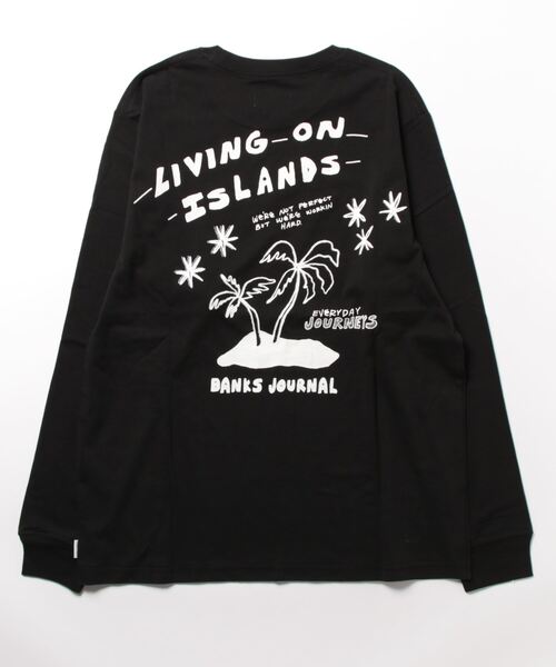 BANKS（バンクス）の「DESIGN TEE/BANKS(バンクス)長袖バックプリントロングTシャツ（Tシャツ/カットソー・メンズ・ブラック/ベージュ・MEDIUM/LARGE/X-LARGE/SMALL）」の4枚目の写真