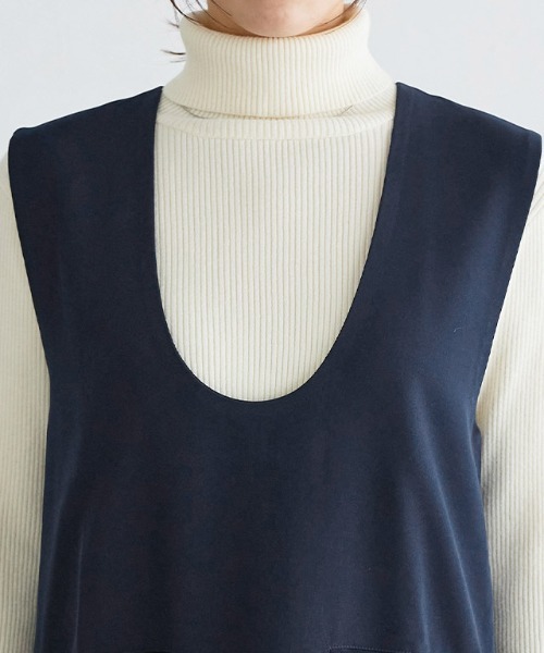 Pierrot（ピエロ）の「ラウンドネックジャンパースカート（ジャンパースカート・レディース・ブラック/チャコール/ネイビー・M/L/PM）」の20枚目の写真