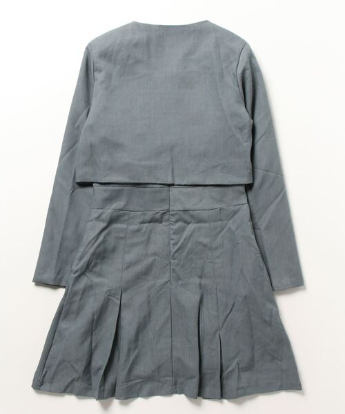 LYEON（リヨン）の「ショートジャケット×プリーツワンピースセット（ワンピース・レディース・ブラック/グレー・FREE）」の18枚目の写真