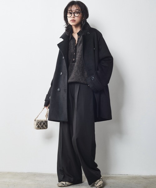 CHIC STYLE（シックスタイル）の「＜大きいサイズ＞ストライプポロニットプルオーバー シックスタイル（ニット/セーター・レディース・ホワイト系/ブラウン系・L/LL/3L/4L/5L）」の16枚目の写真