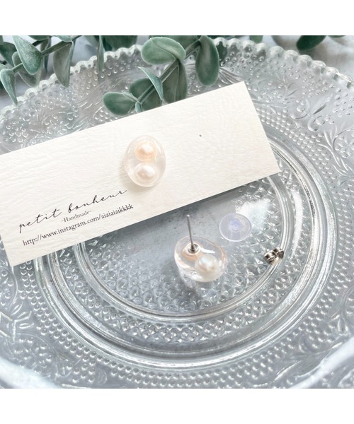 tone(トーン)の「【PetitBonheur accessories】淡水パールの耳飾り(MA)(ピアス(両耳用)・レディース・シルバー・FREE)」の3枚目の写真