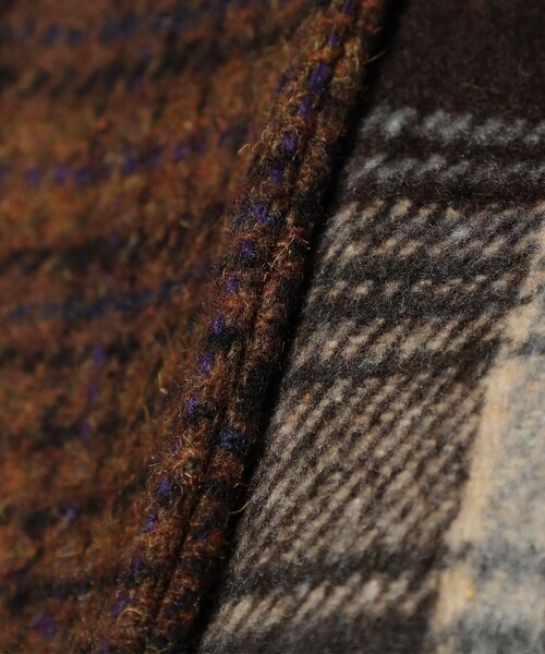 BEAMS mini(ビームスミニ)の「BEAMS mini / パッチワーク チェック スカートパンツ 23FW(90~150cm)(スカート・キッズ・ネイビー/ブラウン・100/90/130/140/150/110/120)」の15枚目の写真