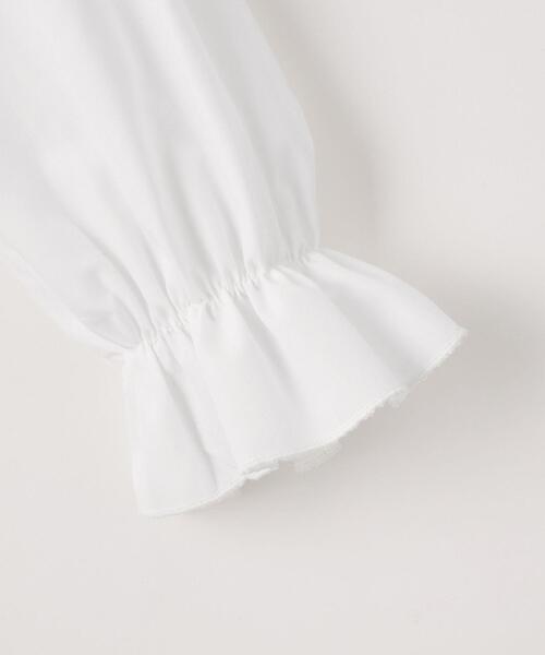 green label relaxing(グリーンレーベルリラクシング)の「リボンタック バンドカラー ブラウス(シャツ/ブラウス・キッズ・ホワイト・120cm/110cm/130cm)」の6枚目の写真