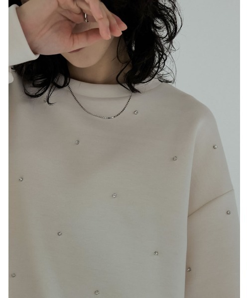 Re:EDIT（リエディ）の「パールorラインストーン付きダンボールトップス（スウェット・レディース・ブラック系その他/ブラック系その他2/ホワイト系その他/ホワイト系その他2/グレー系その他/グレー系その他2・LARGE/MEDIUM）」の22枚目の写真