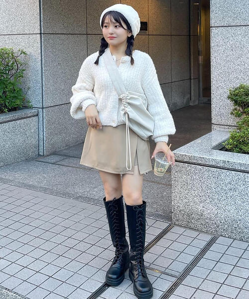 FREE'S MART（フリーズマート）の「◇フロントスリットＡラインミニスカートパンツ（その他パンツ・レディース・ベージュ/ブラック・SMALL/MEDIUM）」の17枚目の写真