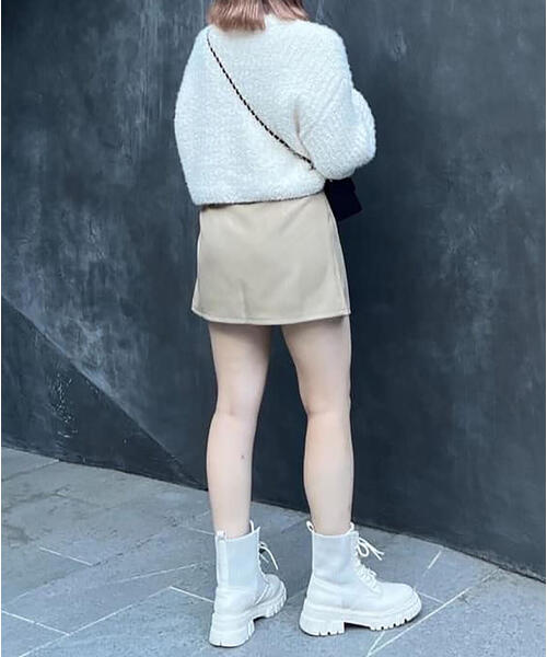 FREE'S MART（フリーズマート）の「◇フロントスリットＡラインミニスカートパンツ（その他パンツ・レディース・ベージュ/ブラック・SMALL/MEDIUM）」の20枚目の写真