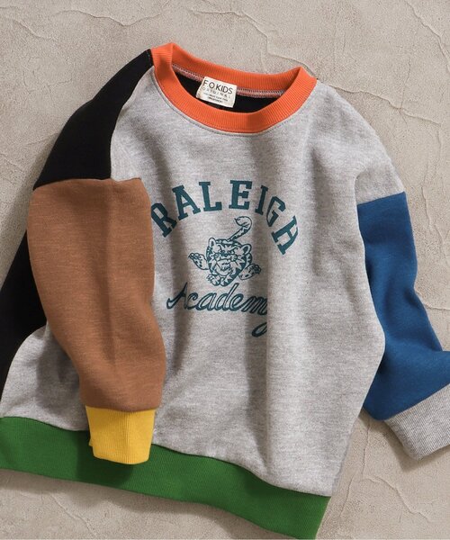 F.O.KIDS（エフオーキッズ）の「カラバリグラフィックトレーナー（スウェット・キッズ・パープル/オレンジ/レインボー/イエロー/グレー/ブラウン/グリーン/ブラック/ブルー/キナリ・140/95/100/110/130/80/120/150/90）」の10枚目の写真