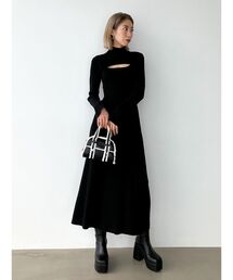 EMODA | カットアウトマキシニットワンピース(ワンピース)