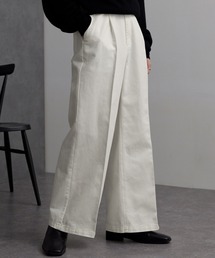 MONO-MART（モノマート）の「ヴィンテージメイクタックフレアデニムパンツ（デニムパンツ・メンズ・ホワイト系）」