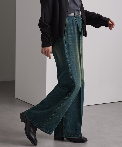 セール】ヴィンテージメイクタックフレアデニムパンツ（デニムパンツ