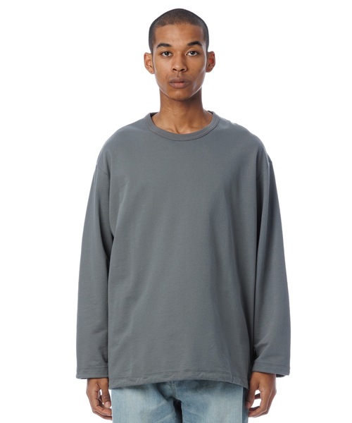 Sandinista(サンディニスタ)の「Inlay Drawstring L-S Tee / インレー袖&裾ゴム紐入り長袖Tシャツ(Tシャツ/カットソー・メンズ・オレンジ/ホワイト/ブラック/グレー系その他・SMALL/MEDIUM/LARGE)」の4枚目の写真