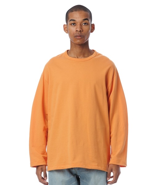 Sandinista(サンディニスタ)の「Inlay Drawstring L-S Tee / インレー袖&裾ゴム紐入り長袖Tシャツ(Tシャツ/カットソー・メンズ・オレンジ/ホワイト/ブラック/グレー系その他・SMALL/MEDIUM/LARGE)」の7枚目の写真