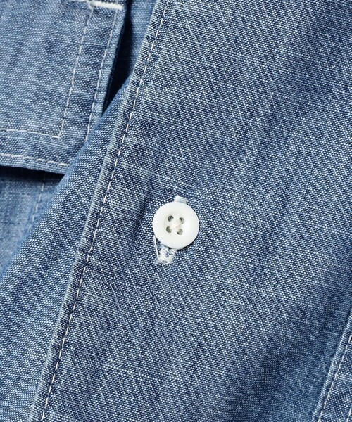 BIG MAC（ビッグマック）の「BIG MAC x B:MING by BEAMS / 別注 シャンブレー シャツ ジャケット（セットアップ対応）（シャツ/ブラウス・メンズ・サックスブルー・MEDIUM/SMALL/X-LARGE/LARGE）」の11枚目の写真