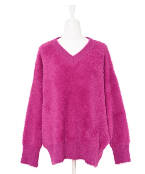 Narcissus（ナルシス）の「【Narcissus】Vカラーニット（ニット/セーター・レディース・ブルー/パープル・FREE）」の10枚目の写真