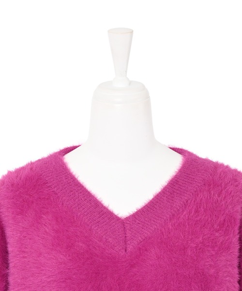 Narcissus（ナルシス）の「【Narcissus】Vカラーニット（ニット/セーター・レディース・ブルー/パープル・FREE）」の12枚目の写真