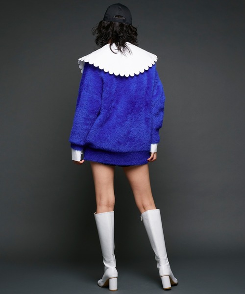 Narcissus（ナルシス）の「【Narcissus】Vカラーニット（ニット/セーター・レディース・ブルー/パープル・FREE）」の16枚目の写真