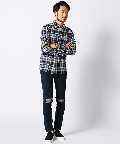 BEAMS(ビームス)の「BEAMS / ダブルガーゼ ウエスタンシャツ(シャツ/ブラウス・メンズ・ブルー/レッド・SMALL/MEDIUM/LARGE/X-LARGE)」の11枚目の写真