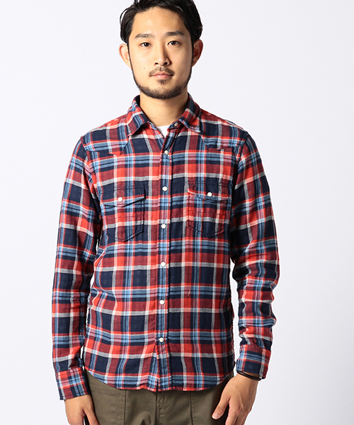 BEAMS(ビームス)の「BEAMS / ダブルガーゼ ウエスタンシャツ(シャツ/ブラウス・メンズ・ブルー/レッド・SMALL/MEDIUM/LARGE/X-LARGE)」の13枚目の写真