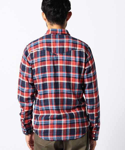 BEAMS(ビームス)の「BEAMS / ダブルガーゼ ウエスタンシャツ(シャツ/ブラウス・メンズ・ブルー/レッド・SMALL/MEDIUM/LARGE/X-LARGE)」の5枚目の写真