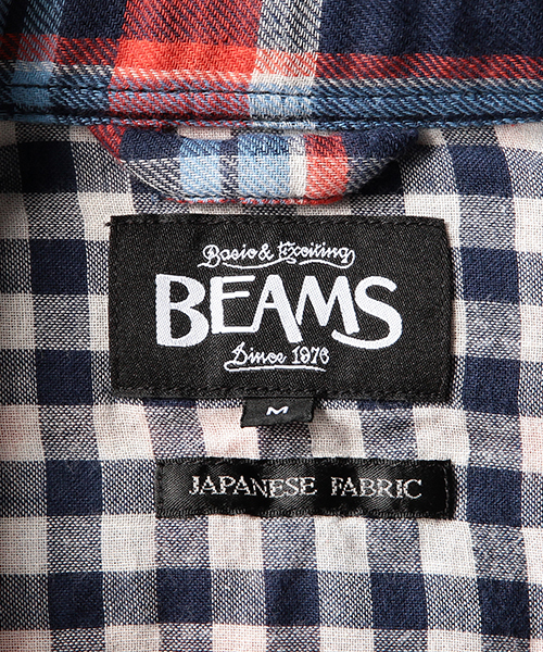 BEAMS(ビームス)の「BEAMS / ダブルガーゼ ウエスタンシャツ(シャツ/ブラウス・メンズ・ブルー/レッド・SMALL/MEDIUM/LARGE/X-LARGE)」の9枚目の写真