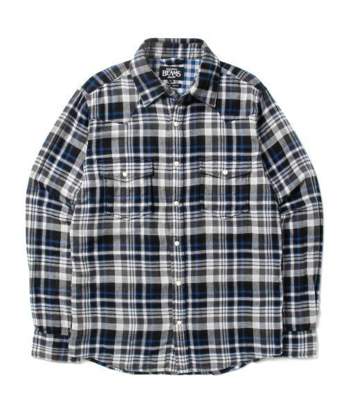 BEAMS(ビームス)の「BEAMS / ダブルガーゼ ウエスタンシャツ(シャツ/ブラウス・メンズ・ブルー/レッド・SMALL/MEDIUM/LARGE/X-LARGE)」の19枚目の写真