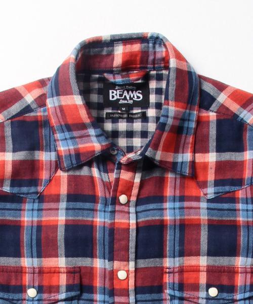 BEAMS(ビームス)の「BEAMS / ダブルガーゼ ウエスタンシャツ(シャツ/ブラウス・メンズ・ブルー/レッド・SMALL/MEDIUM/LARGE/X-LARGE)」の21枚目の写真